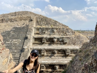 At the Templo de Quetzalcóatl